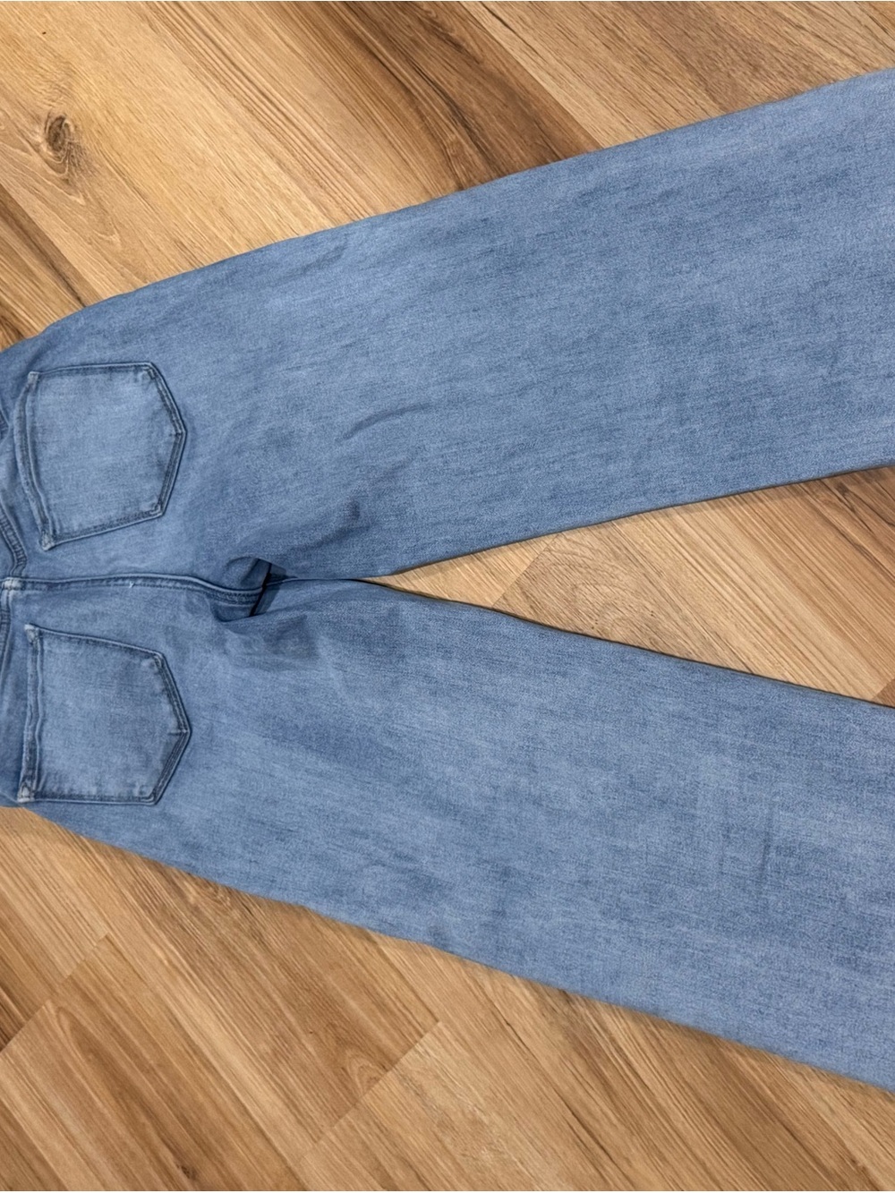 Light Wash Wide-Leg Jeans with Frayed Hem - Picture 2 of 4
